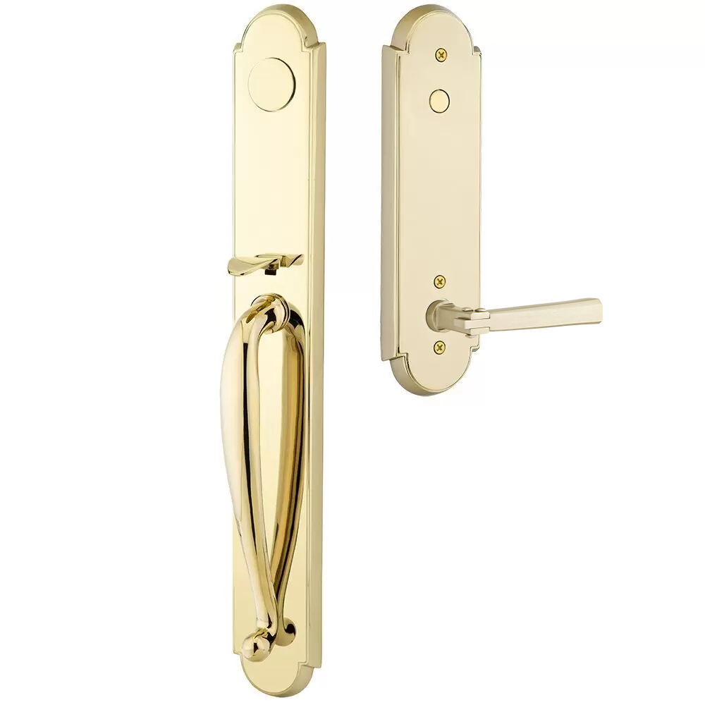 Emtek Wilmington Tubular Entryset Full Length with Arts & Crafts Lever