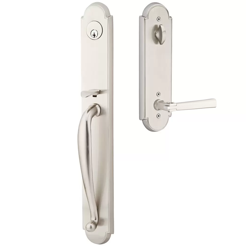 Emtek Wilmington Tubular Entryset Full Length with Arts & Crafts Lever