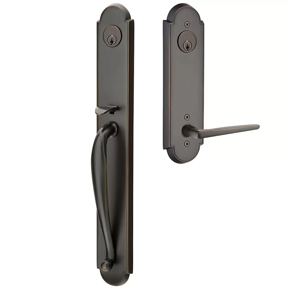 Emtek Wilmington Tubular Entryset Full Length with Hermes Lever