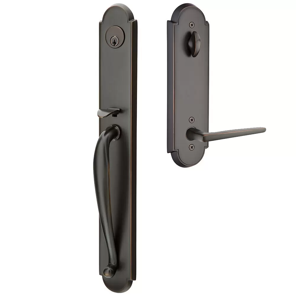 Emtek Wilmington Tubular Entryset Full Length with Hermes Lever