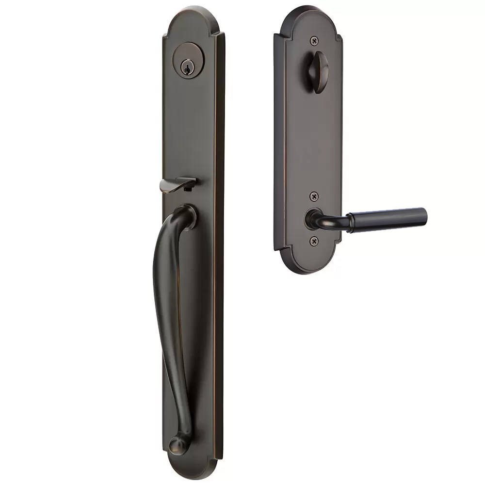 Emtek Wilmington Tubular Entryset Full Length with Manning Lever