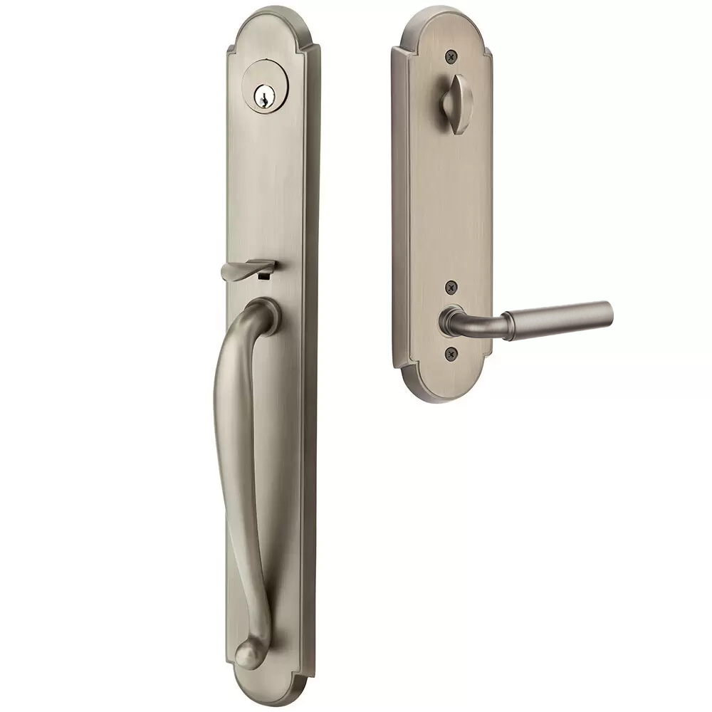 Emtek Wilmington Tubular Entryset Full Length with Manning Lever