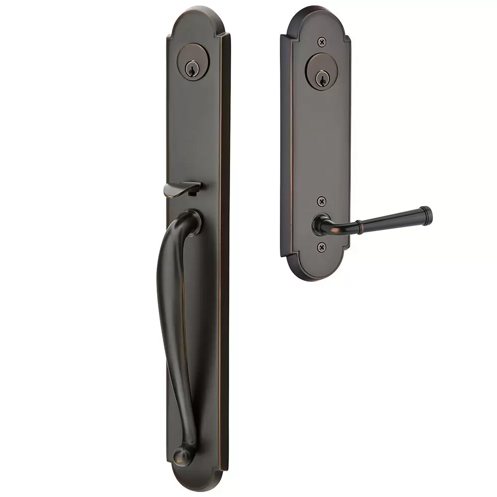 Emtek Wilmington Tubular Entryset Full Length with Merrimack Lever