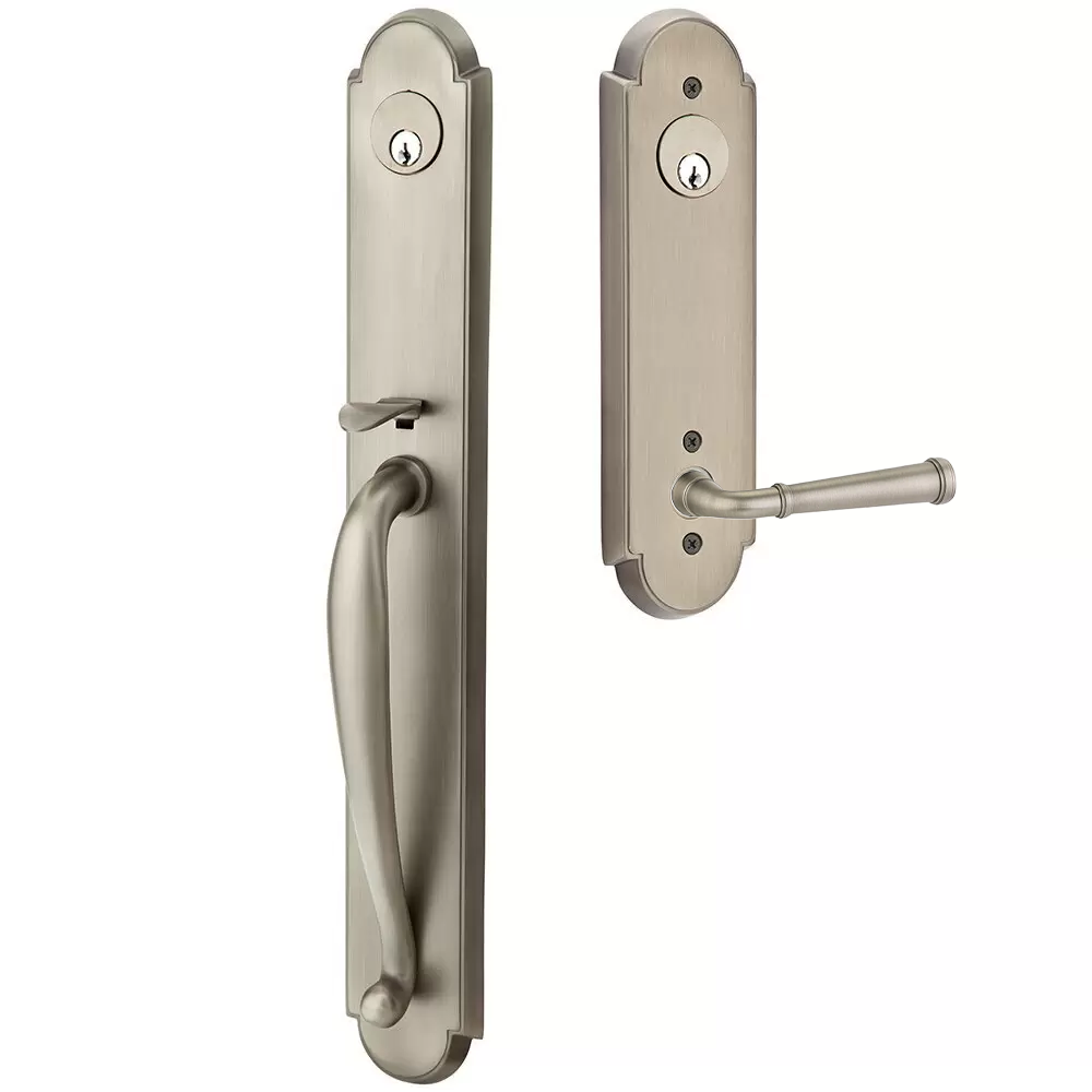 Emtek Wilmington Tubular Entryset Full Length with Merrimack Lever