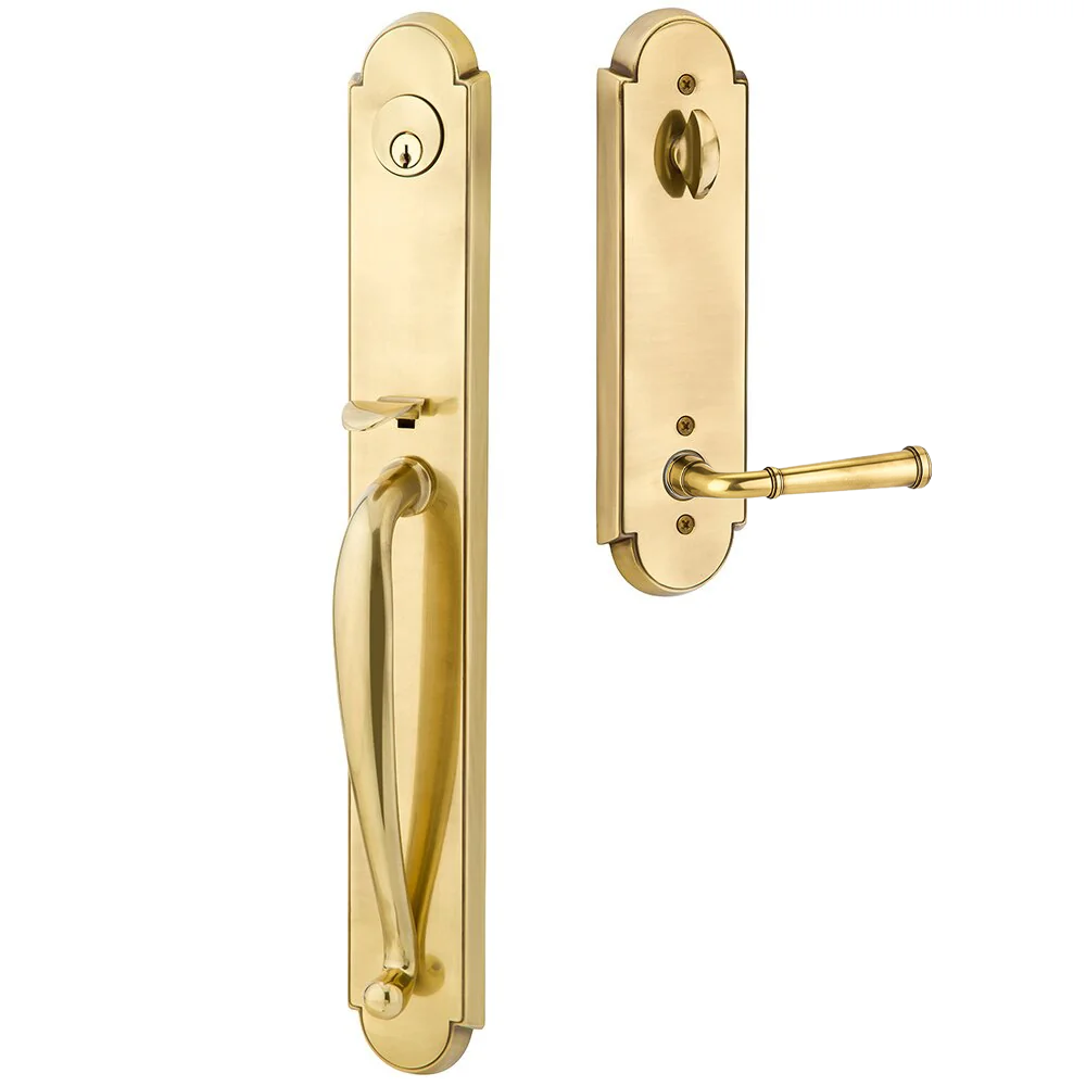 Emtek Wilmington Tubular Entryset Full Length with Merrimack Lever