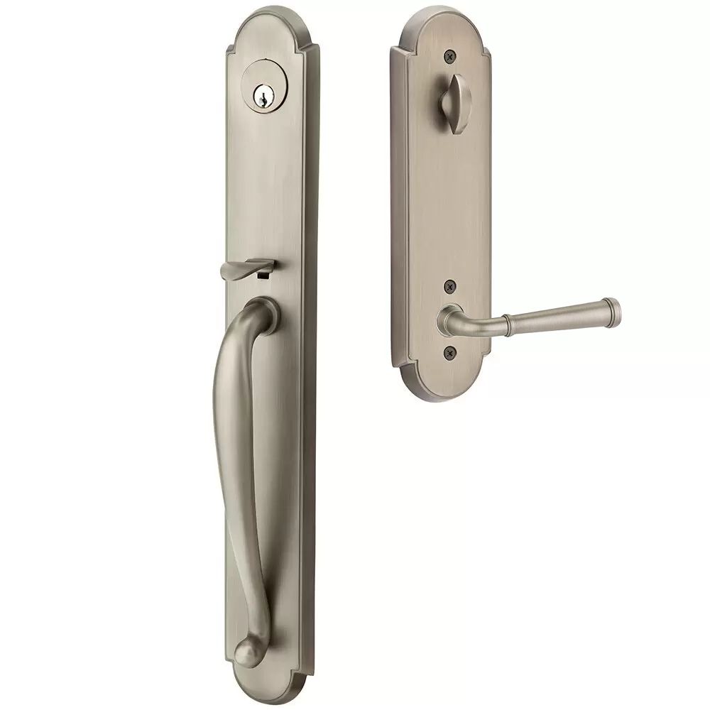 Emtek Wilmington Tubular Entryset Full Length with Merrimack Lever