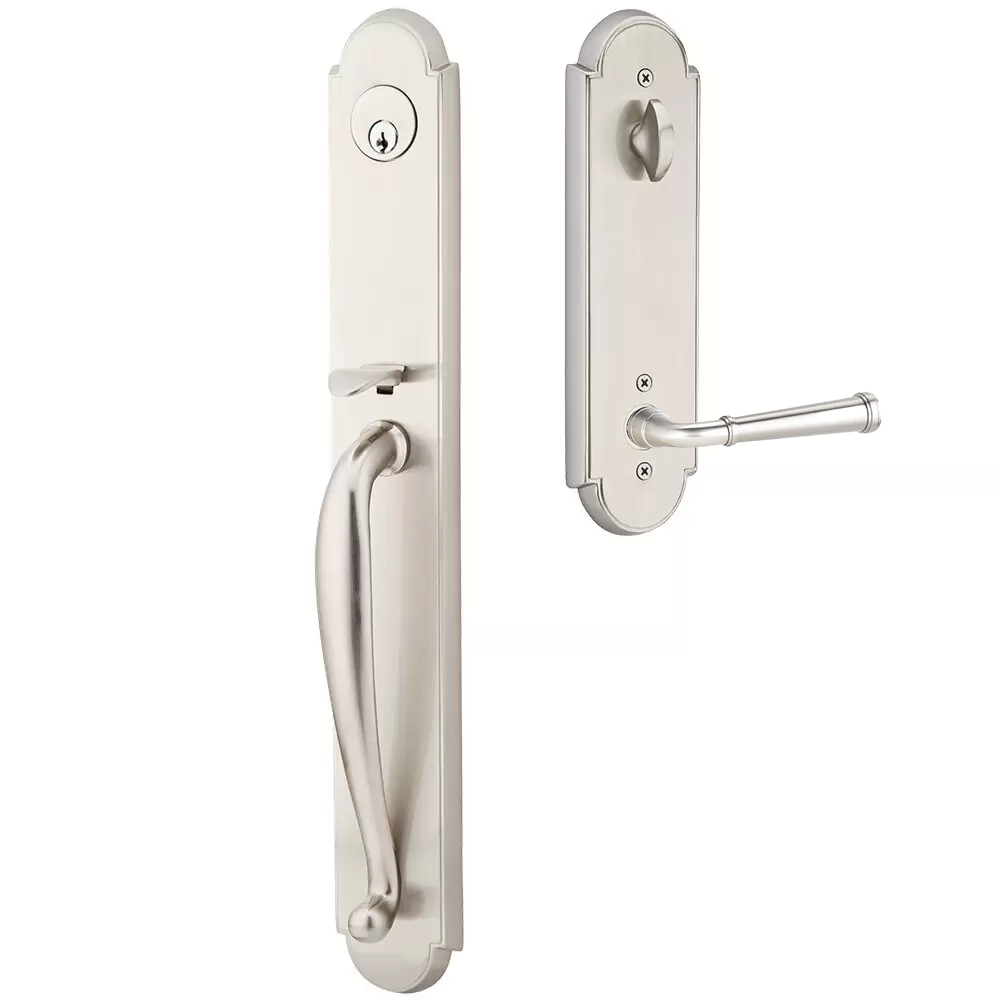 Emtek Wilmington Tubular Entryset Full Length with Merrimack Lever