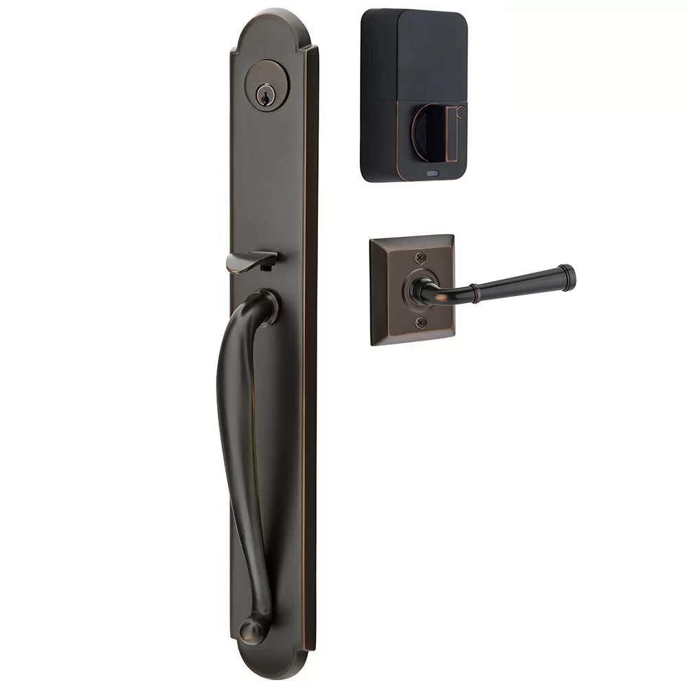 Emtek Wilmington Tubular Entryset Full Length with Merrimack Lever