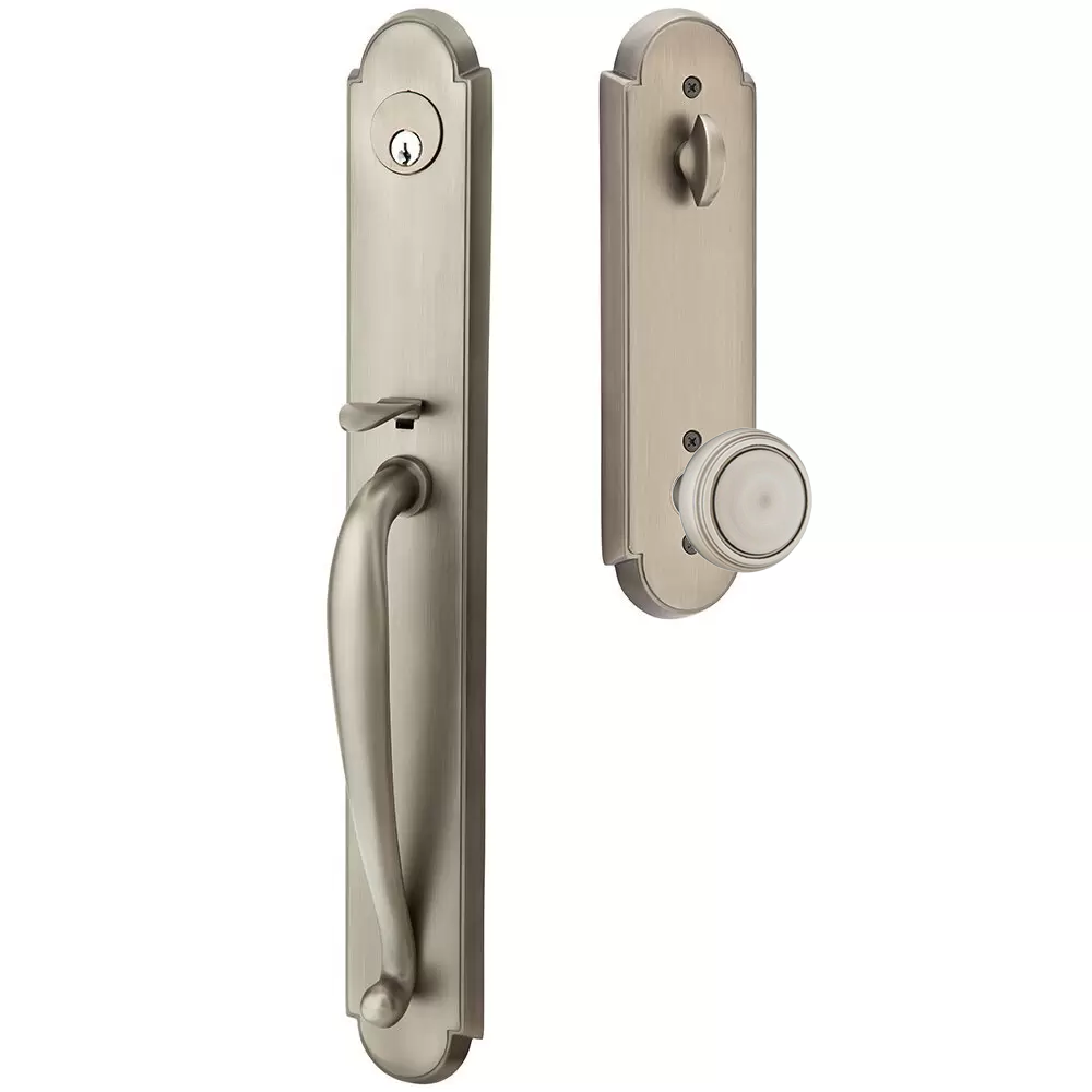 Emtek Wilmington Tubular Entryset Full Length with Norwich Knob