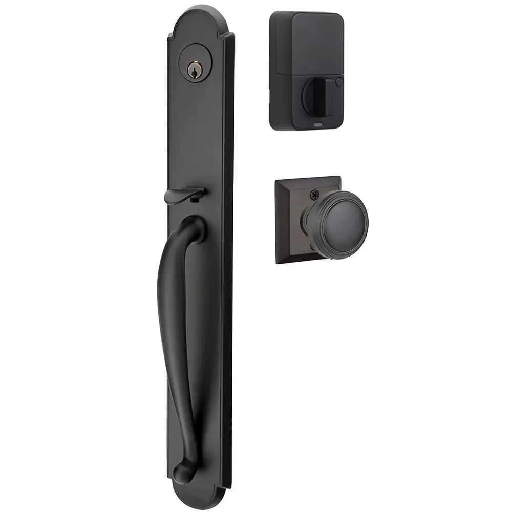 Emtek Wilmington Tubular Entryset Full Length with Norwich Knob