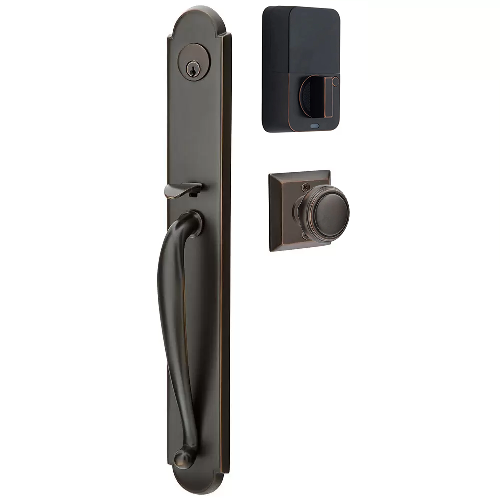 Emtek Wilmington Tubular Entryset Full Length with Norwich Knob