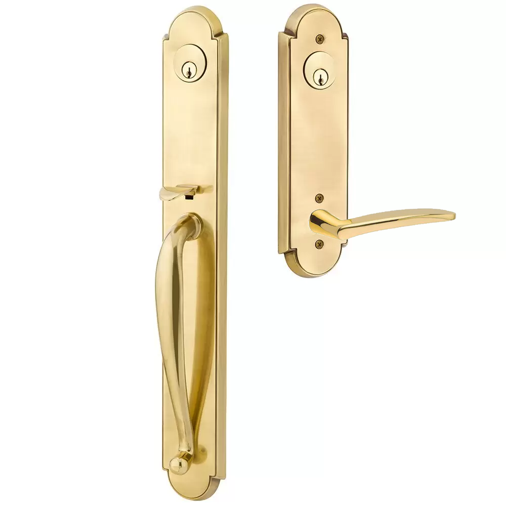 Emtek Wilmington Tubular Entryset Full Length with Poseidon Lever
