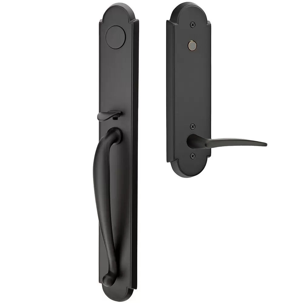 Emtek Wilmington Tubular Entryset Full Length with Poseidon Lever