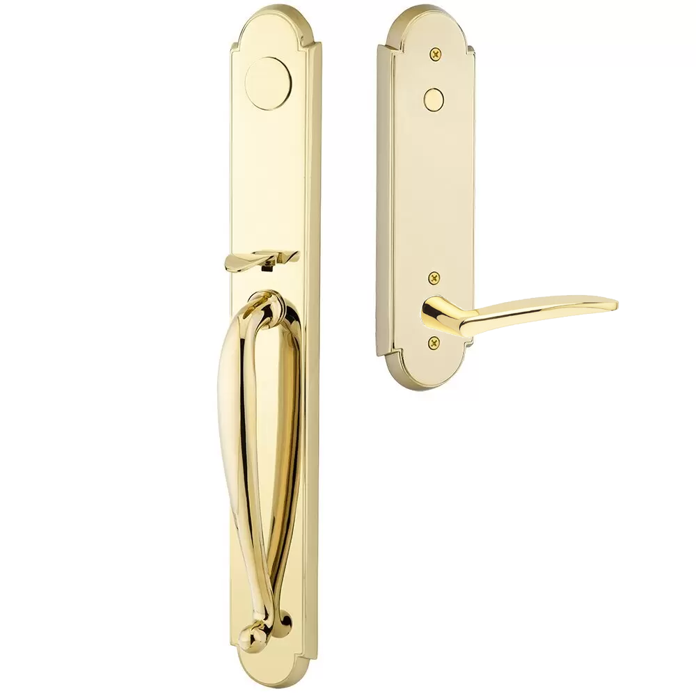 Emtek Wilmington Tubular Entryset Full Length with Poseidon Lever