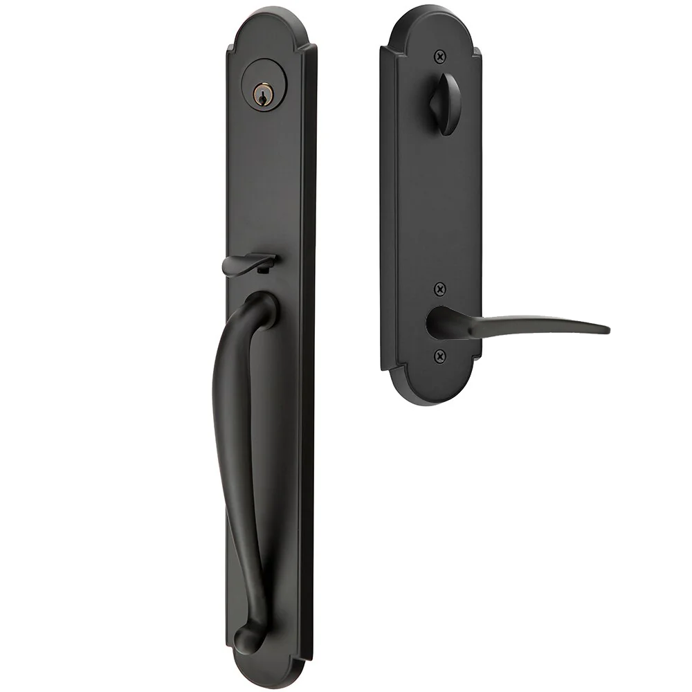 Emtek Wilmington Tubular Entryset Full Length with Poseidon Lever