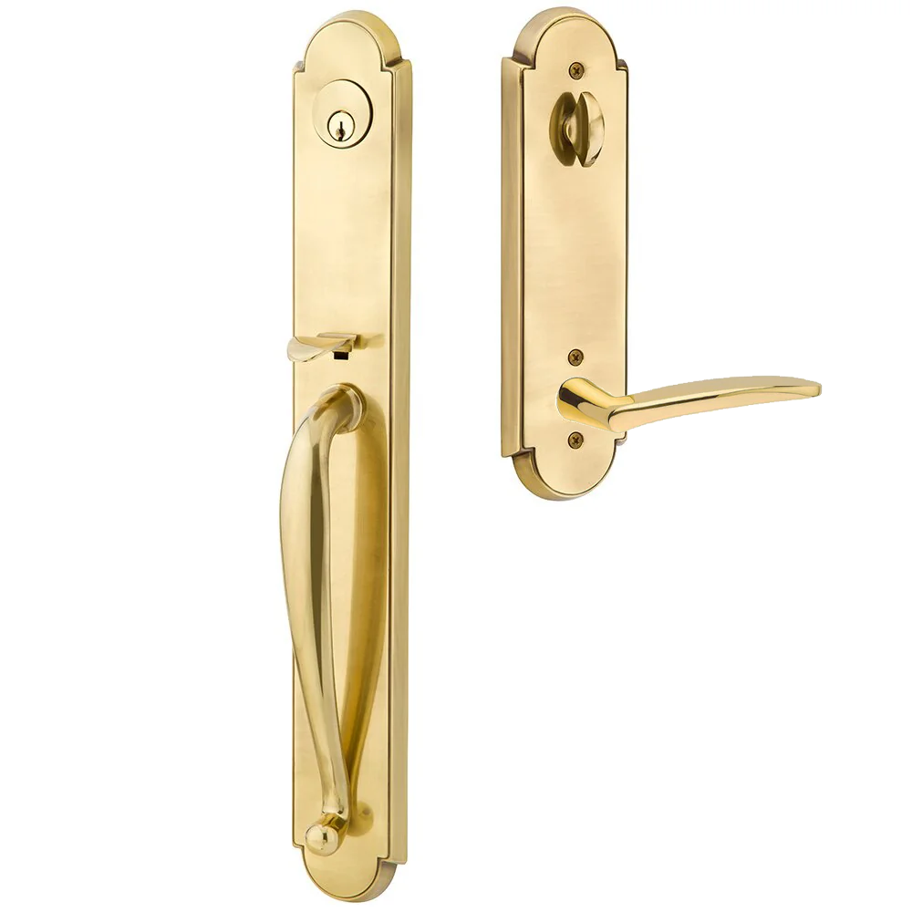 Emtek Wilmington Tubular Entryset Full Length with Poseidon Lever