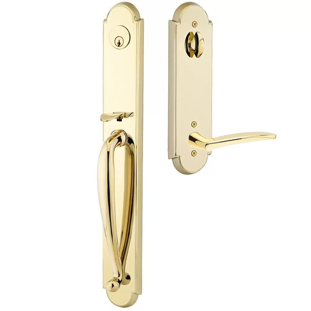 Emtek Wilmington Tubular Entryset Full Length with Poseidon Lever