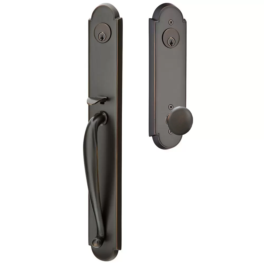 Emtek Wilmington Tubular Entryset Full Length with Providence Knob