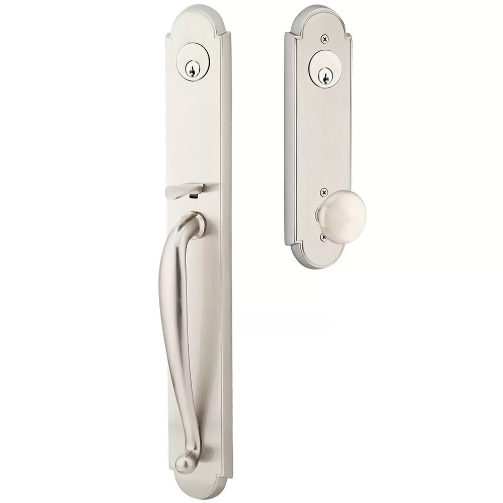 Emtek Wilmington Tubular Entryset Full Length with Providence Knob