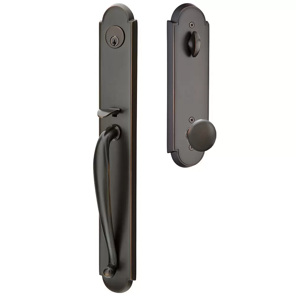 Emtek Wilmington Tubular Entryset Full Length with Providence Knob