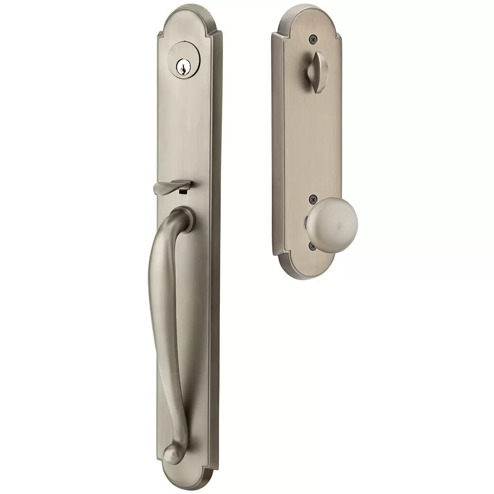 Emtek Wilmington Tubular Entryset Full Length with Providence Knob