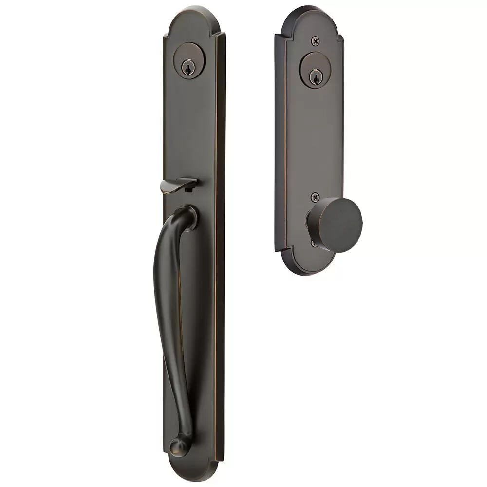 Emtek Wilmington Tubular Entryset Full Length with Round Knob