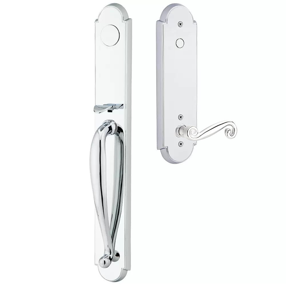 Emtek Wilmington Tubular Entryset Full Length with Rustic Lever