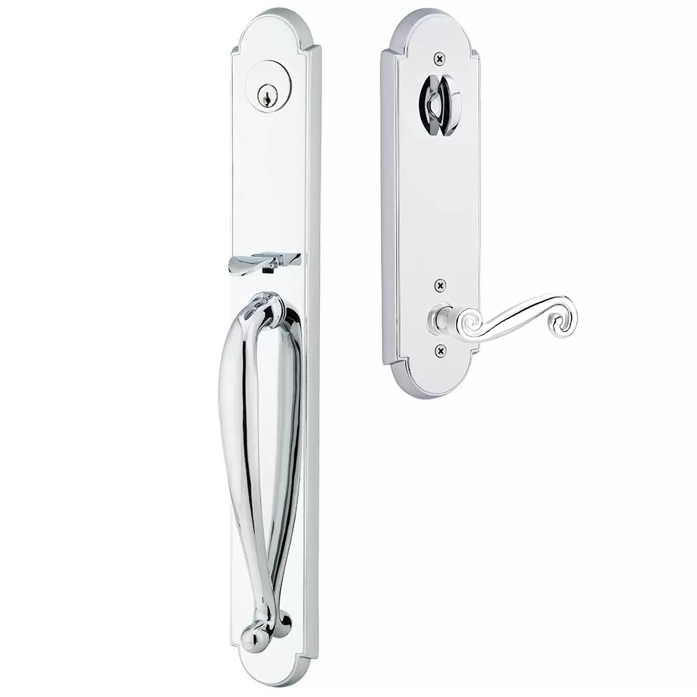 Emtek Wilmington Tubular Entryset Full Length with Rustic Lever