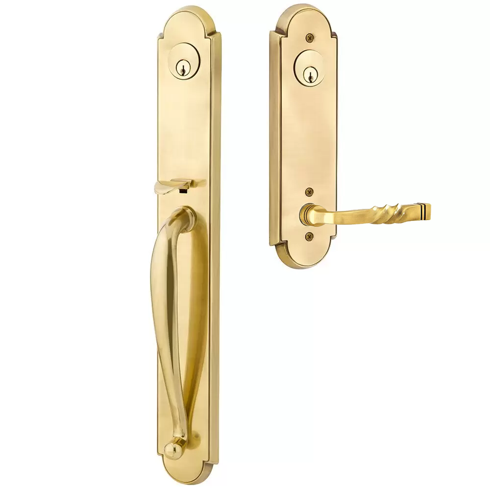 Emtek Wilmington Tubular Entryset Full Length with Santa Fe Lever