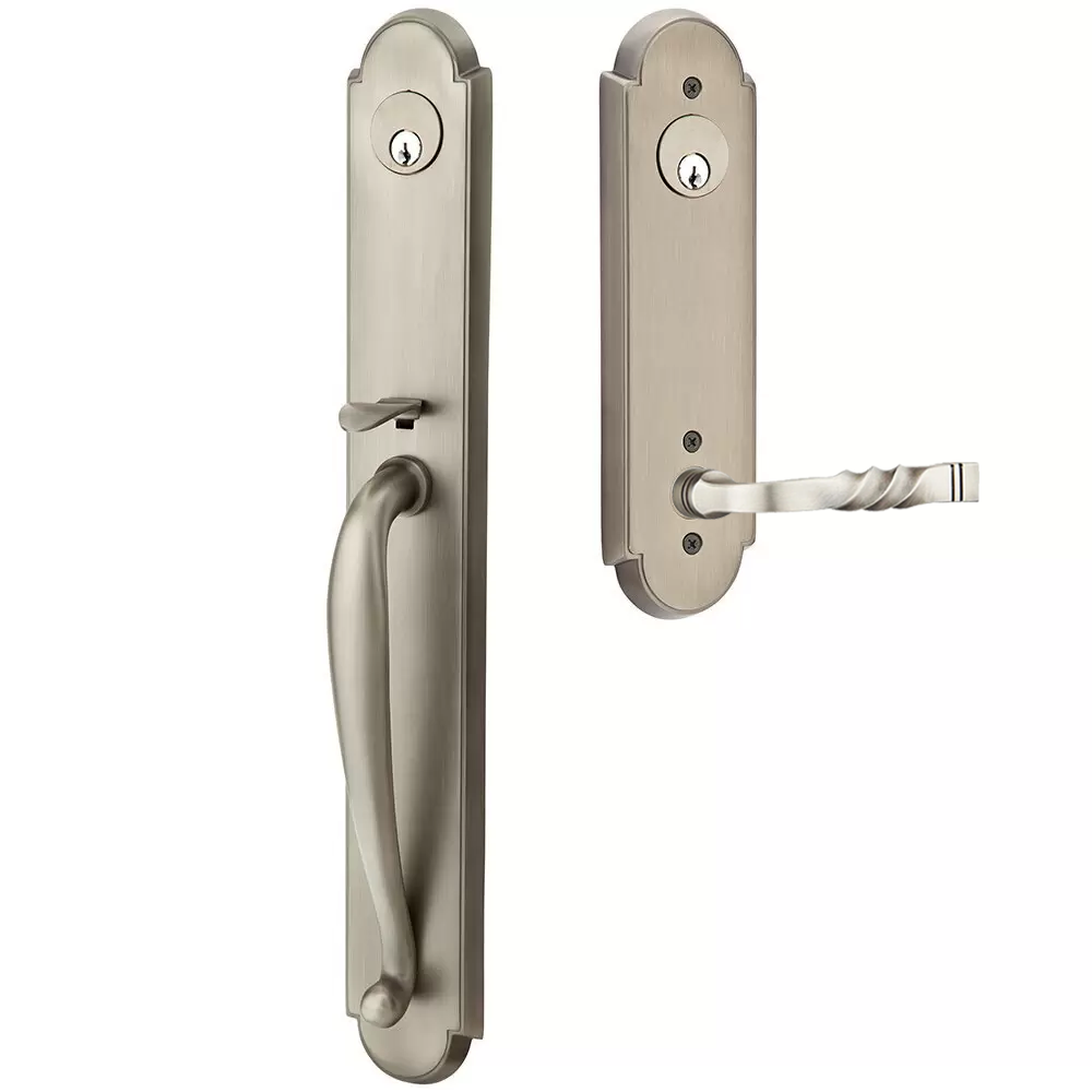 Emtek Wilmington Tubular Entryset Full Length with Santa Fe Lever