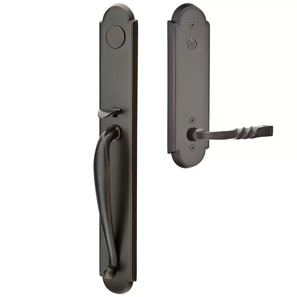 Emtek Wilmington Tubular Entryset Full Length with Santa Fe Lever