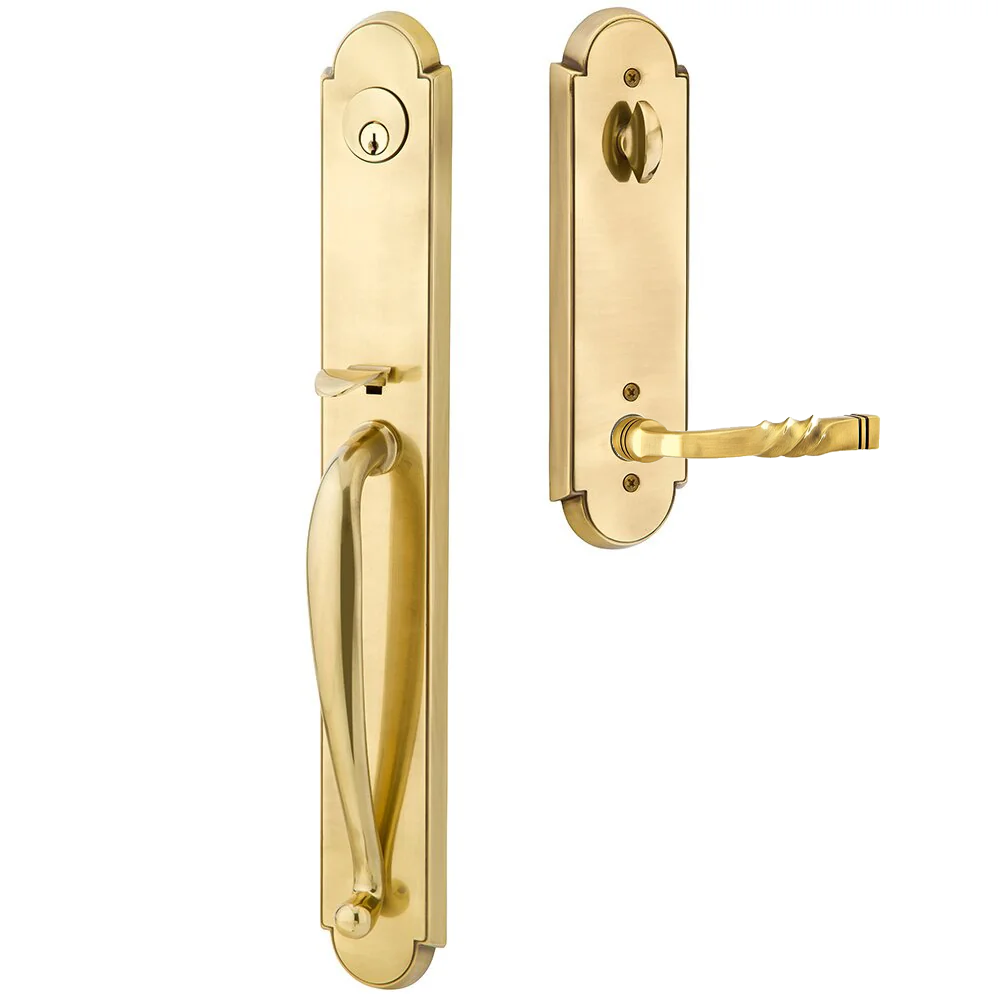 Emtek Wilmington Tubular Entryset Full Length with Santa Fe Lever