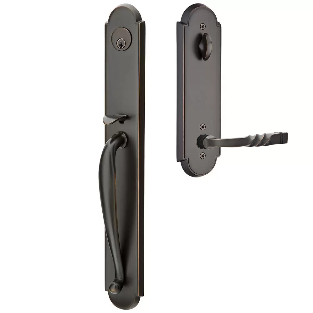 Emtek Wilmington Tubular Entryset Full Length with Santa Fe Lever