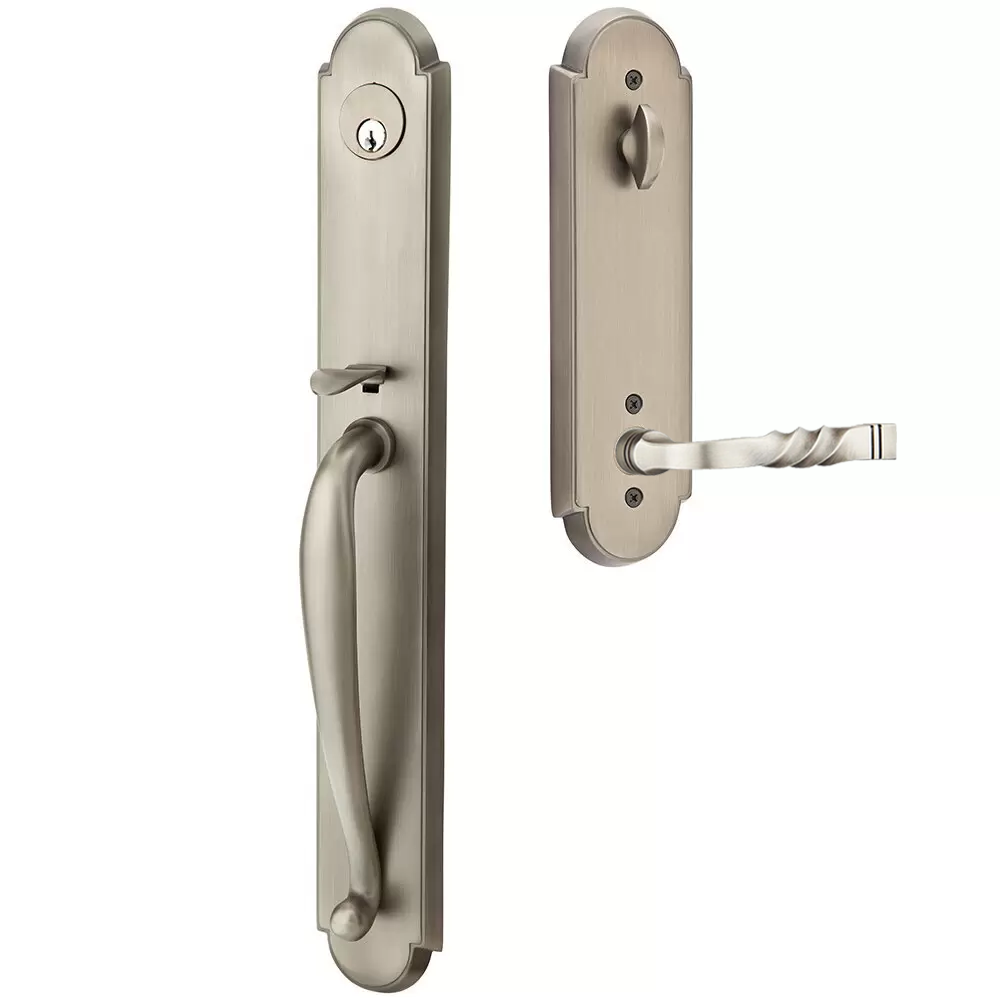 Emtek Wilmington Tubular Entryset Full Length with Santa Fe Lever