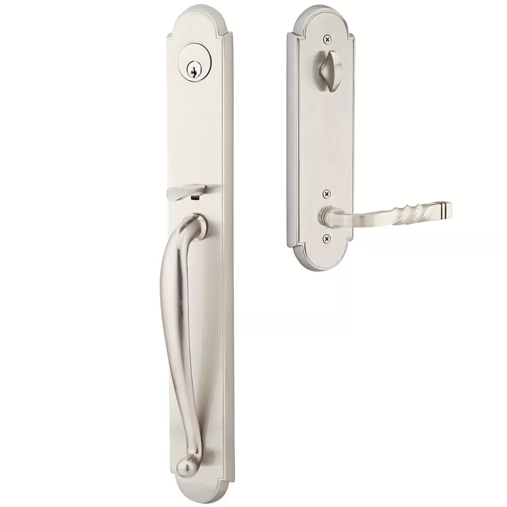 Emtek Wilmington Tubular Entryset Full Length with Santa Fe Lever