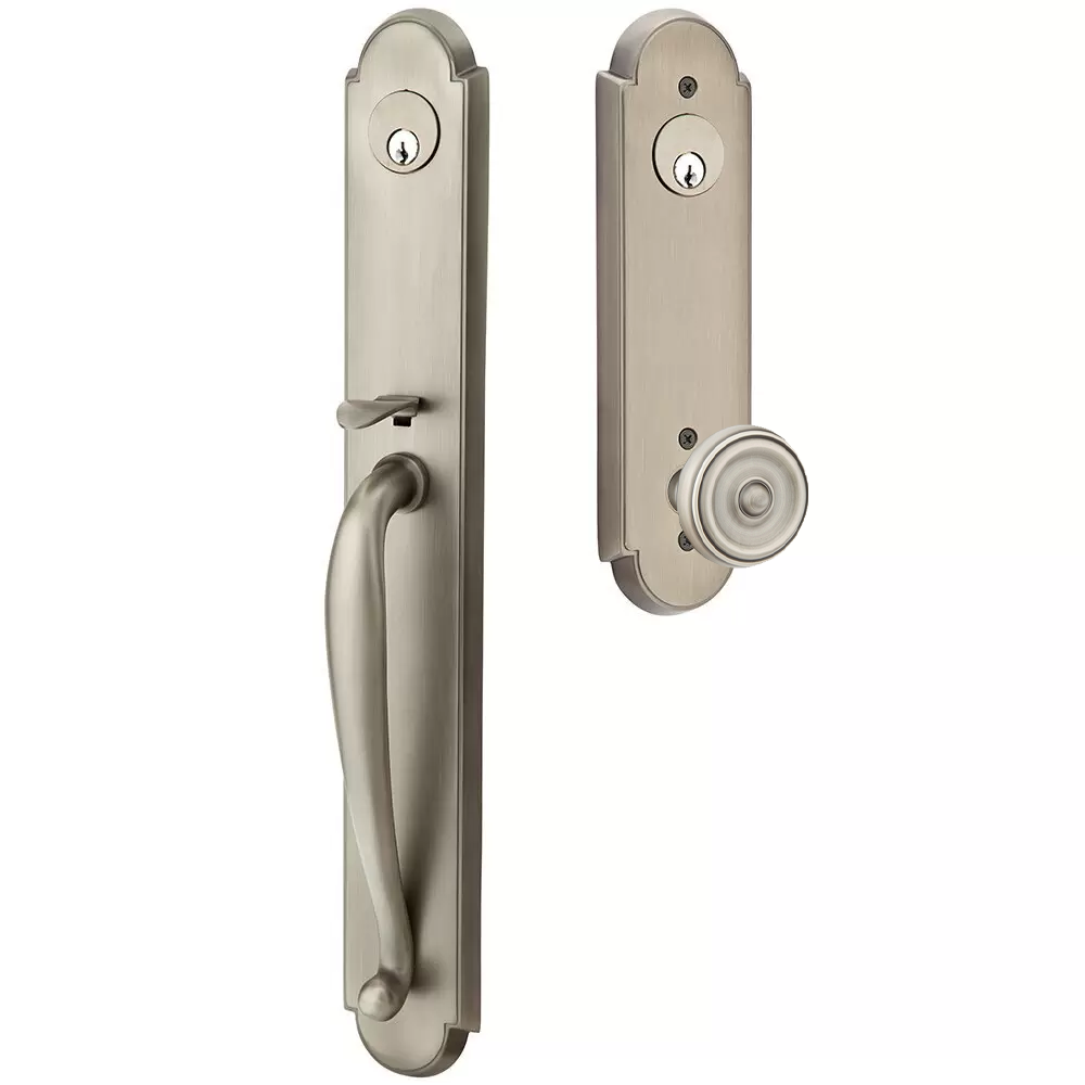 Emtek Wilmington Tubular Entryset Full Length with Waverly Knob