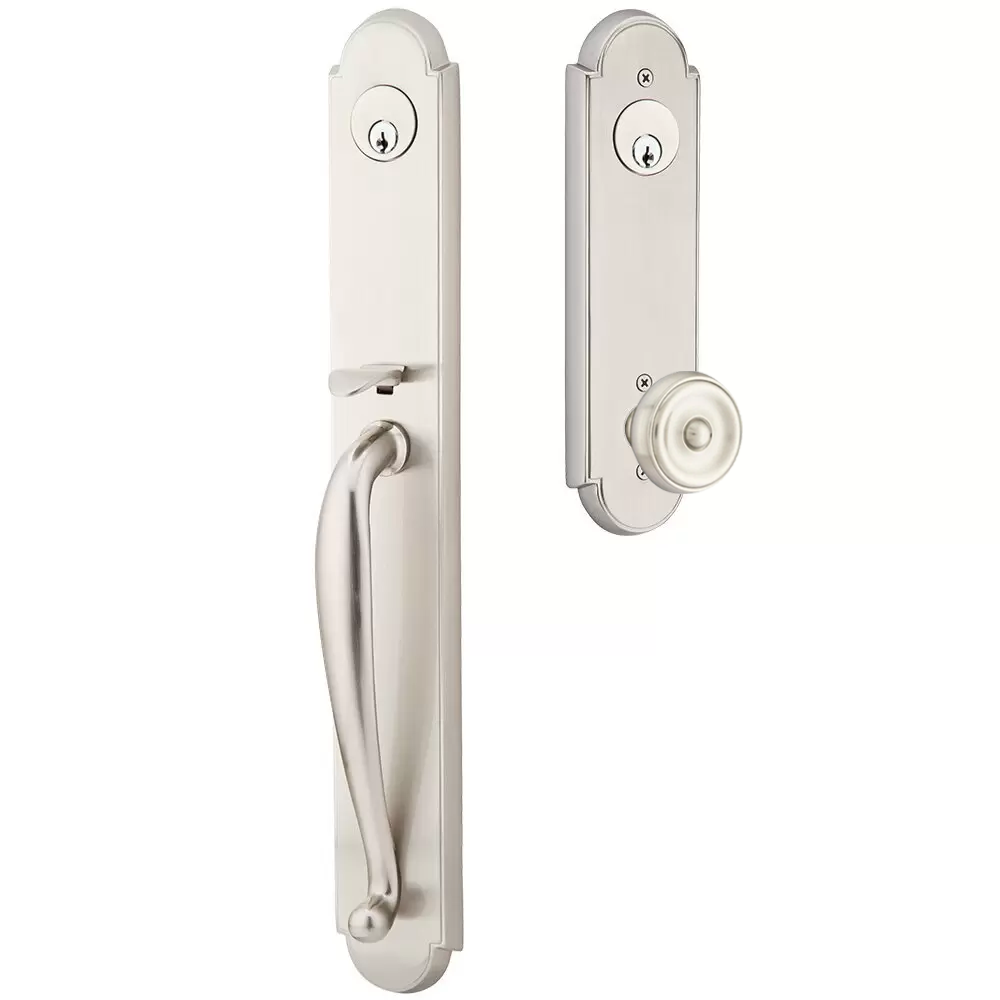 Emtek Wilmington Tubular Entryset Full Length with Waverly Knob