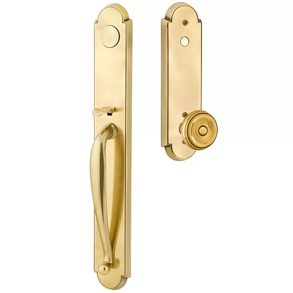 Emtek Wilmington Tubular Entryset Full Length with Waverly Knob