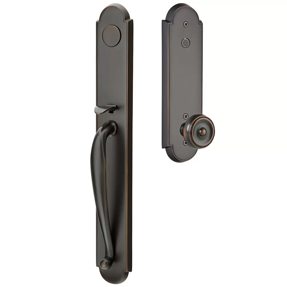 Emtek Wilmington Tubular Entryset Full Length with Waverly Knob