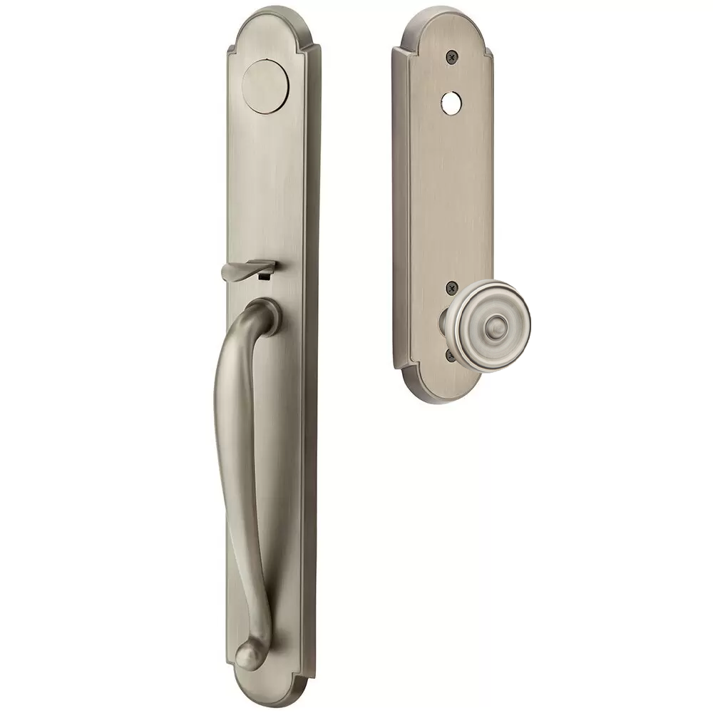 Emtek Wilmington Tubular Entryset Full Length with Waverly Knob