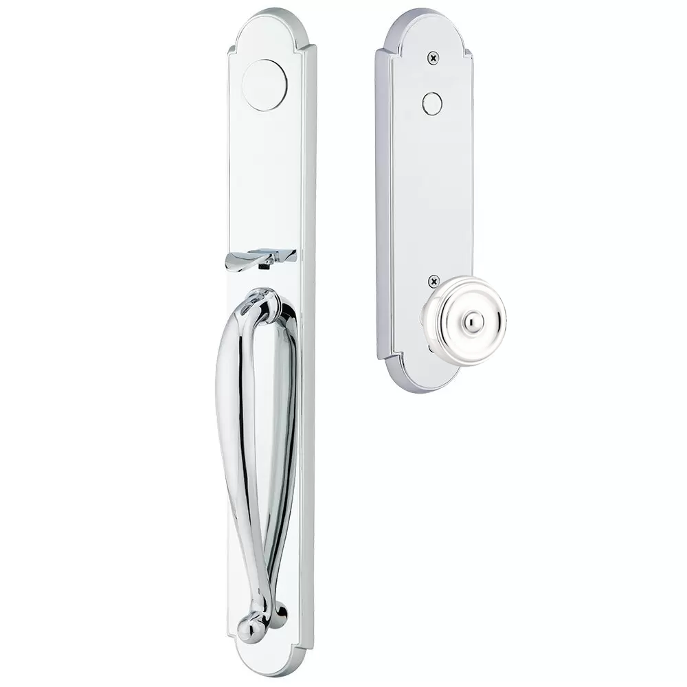 Emtek Wilmington Tubular Entryset Full Length with Waverly Knob