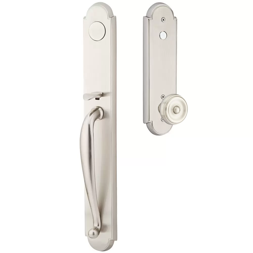 Emtek Wilmington Tubular Entryset Full Length with Waverly Knob