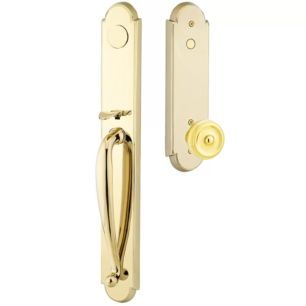 Emtek Wilmington Tubular Entryset Full Length with Waverly Knob