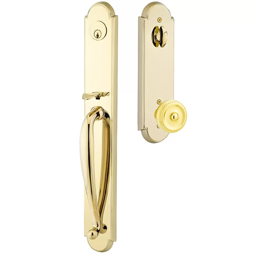 Emtek Wilmington Tubular Entryset Full Length with Waverly Knob