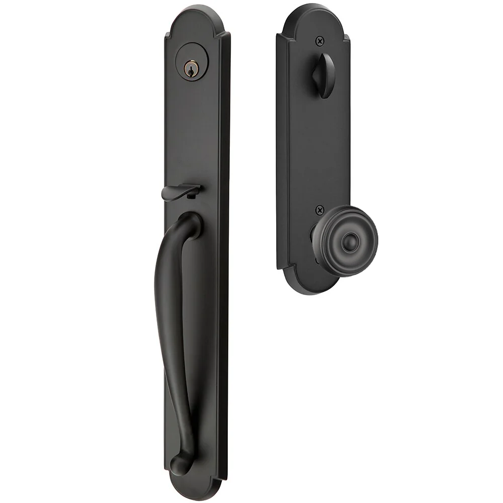 Emtek Wilmington Tubular Entryset Full Length with Waverly Knob