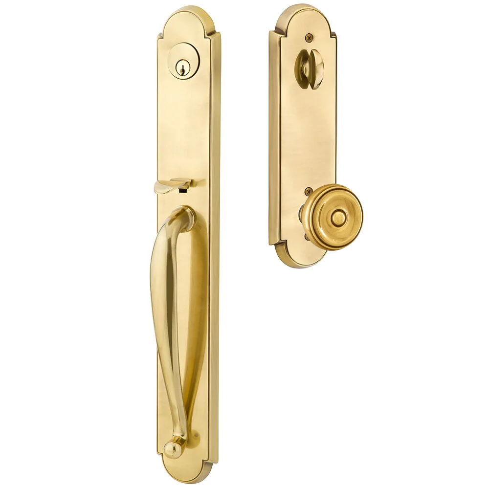Emtek Wilmington Tubular Entryset Full Length with Waverly Knob