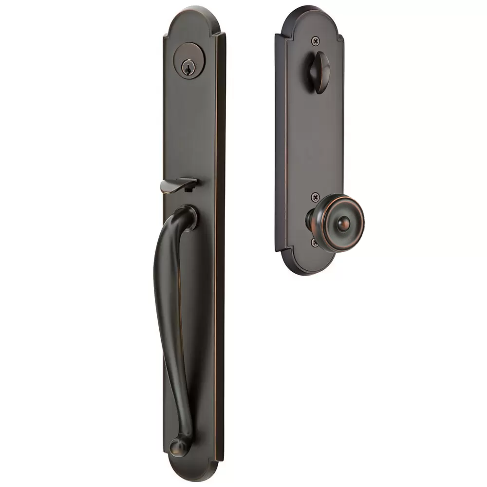 Emtek Wilmington Tubular Entryset Full Length with Waverly Knob