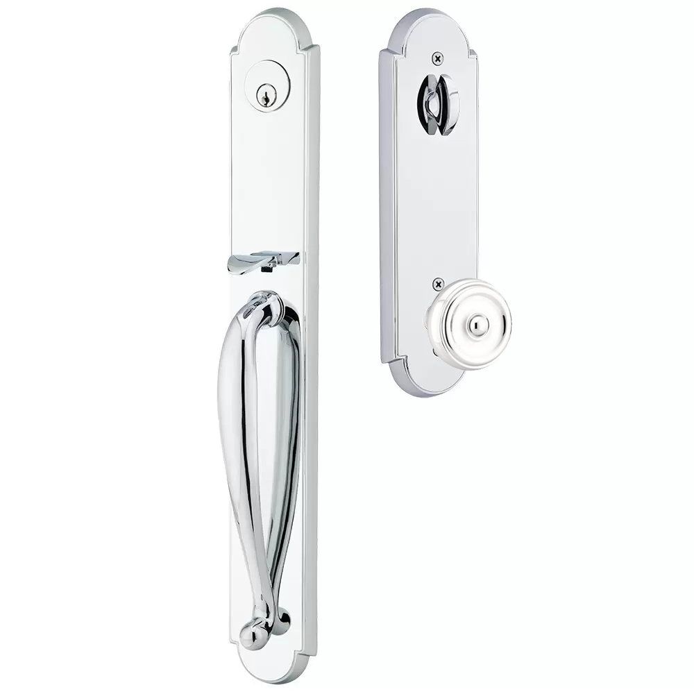 Emtek Wilmington Tubular Entryset Full Length with Waverly Knob