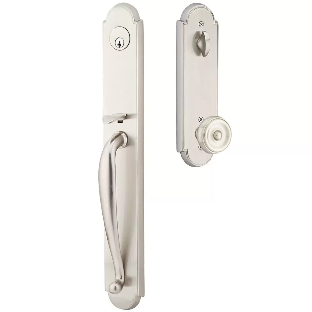 Emtek Wilmington Tubular Entryset Full Length with Waverly Knob