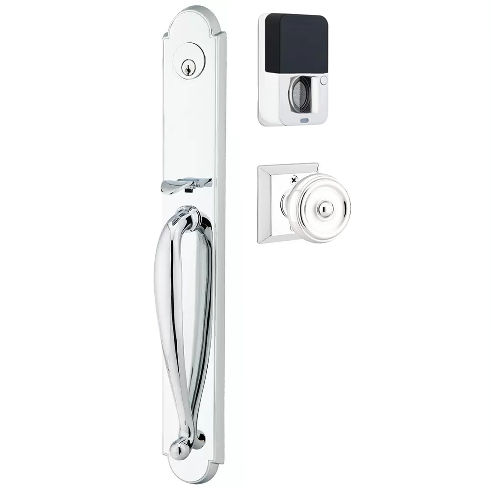 Emtek Wilmington Tubular Entryset Full Length with Waverly Knob